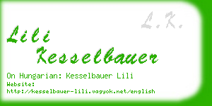 lili kesselbauer business card